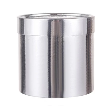 BOX-M2-124 BOX-M2 Virágdoboz henger metál ezüst 12,5 cm
