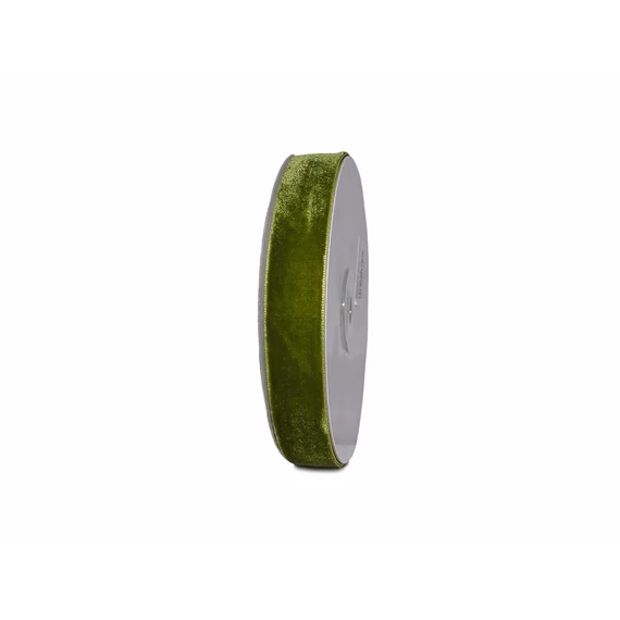B-2-047 mohazöld bársony szalag 2 cm x 10 méter