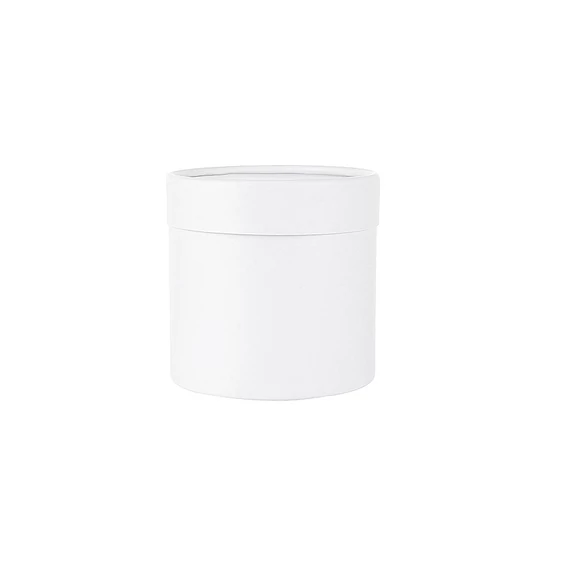 BOX-M1-111 BOX-M1 Virágdoboz henger egyszínű fehér 12,5 cm